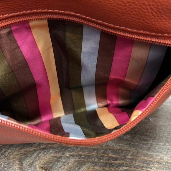 Clarks Pebbled Leather Crossbody Bag - Burnt Orange - Picture 4 of 10